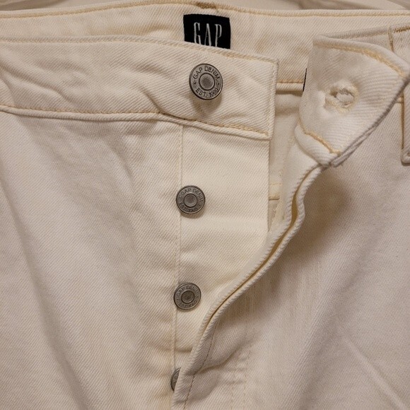 GAP Curvy Cheeky Straight Cream Raw Hem Jeans 20/35 NWOT Plus Size - Picture 5 of 6